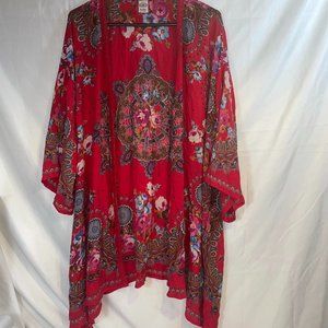 Bila Plus size Red Rayon Cover Up